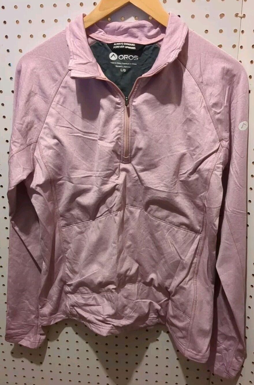 Oros Women Large Jacket Athletic Purple Quarter Zip Solarcore Foam Long Sleeve
